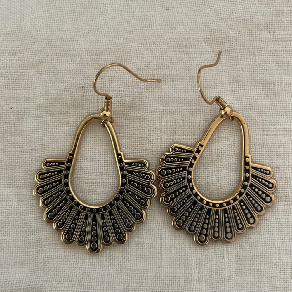 New! Ruth Bader Ginsberg 14k gold plated earrings